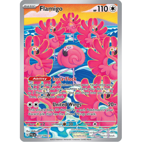 Flamigo 227/193 Illustration Rare Paldea Evolved Pokemon Card