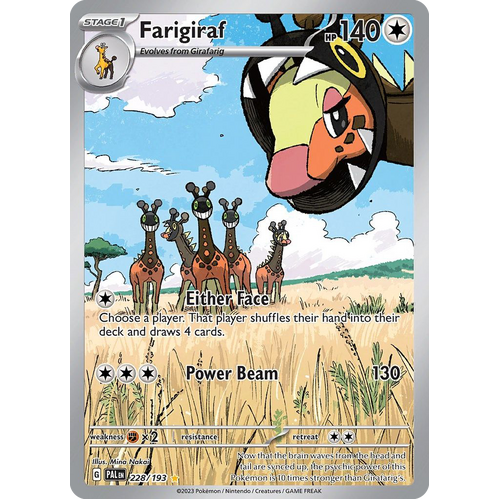 Farigiraf 228/193 Illustration Rare Paldea Evolved Pokemon Card