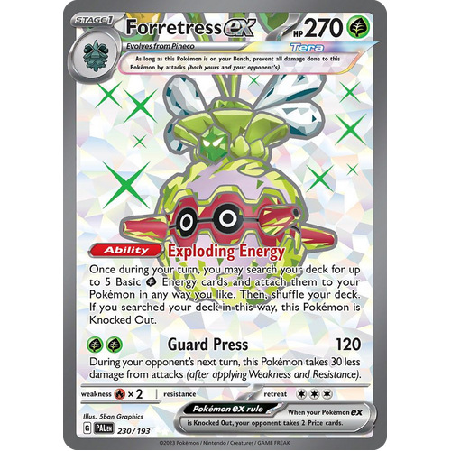 Forretress ex 230/193 Ultra Rare Paldea Evolved Pokemon Card