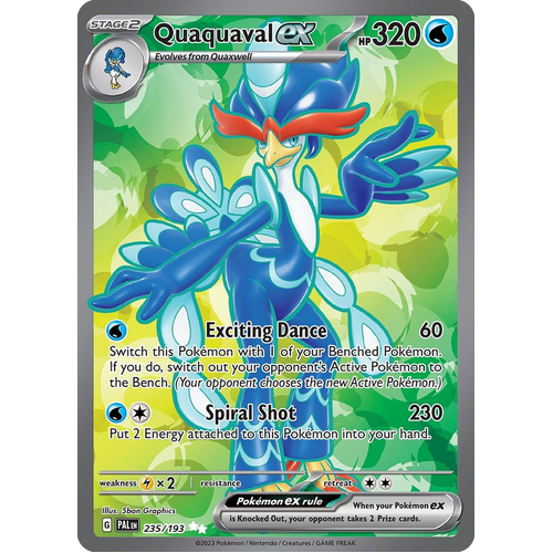 Quaquaval ex 235/193 Ultra Rare Paldea Evolved Pokemon Card