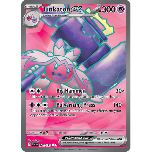 Tinkaton ex 240/193 Ultra Rare Paldea Evolved Pokemon Card