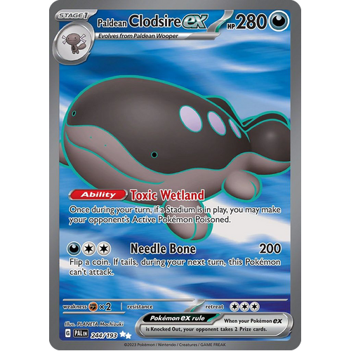 Paldean Clodsire ex 244/193 Ultra Rare Paldea Evolved Pokemon Card