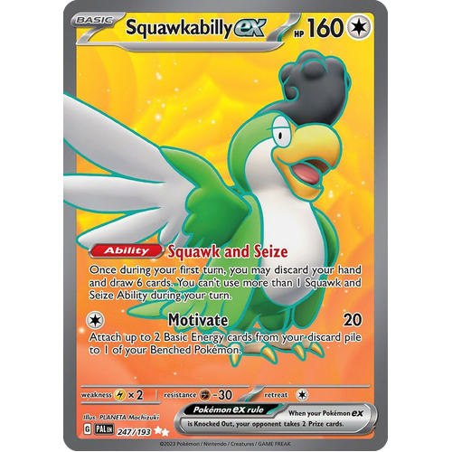 Squawkabilly ex 247/193 Ultra Rare Paldea Evolved Pokemon Card