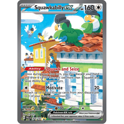 Squawkabilly ex 264/193 Special Illustration Rare Paldea Evolved Pokemon Card