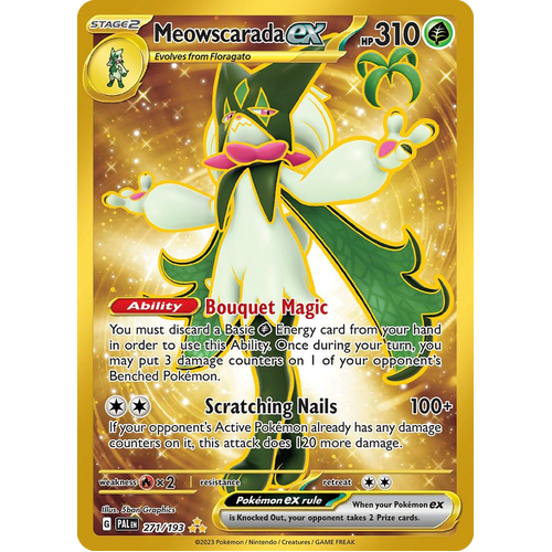 Meowscarada ex 271/193 Hyper Rare Paldea Evolved Pokemon Card