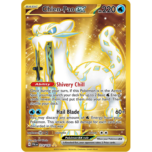 Chien-Pao ex 274/193 Hyper Rare Paldea Evolved Pokemon Card