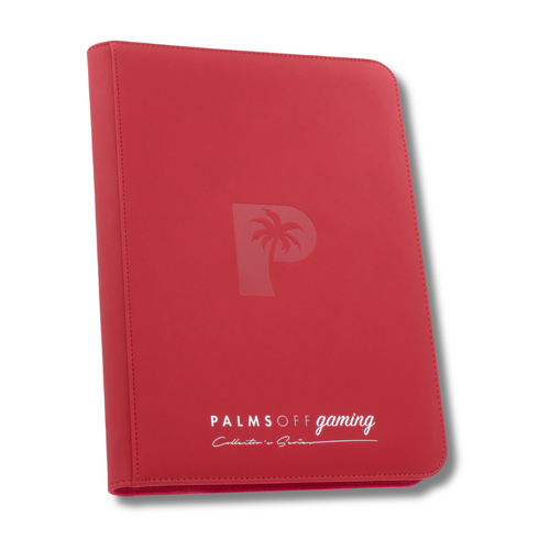 Red Palms Off Gaming - 9 Pocket Collector's Series Zip Trading Card Binder - RED