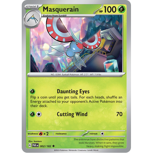 Masquerain 002/182 Uncommon Scarlet & Violet Paradox Rift Pokemon Card