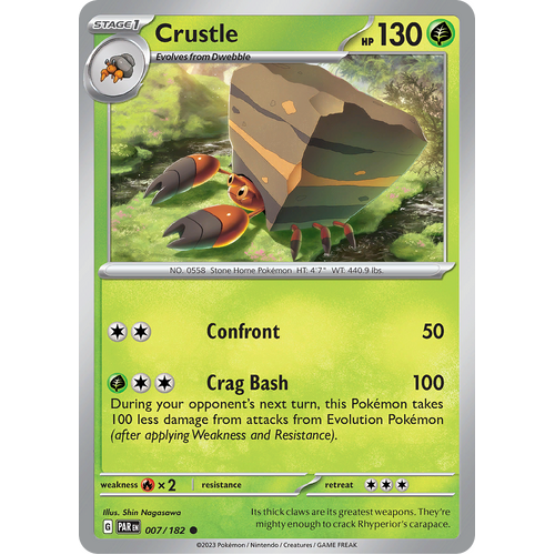 Crustle 007/182 Common Scarlet & Violet Paradox Rift Pokemon Card