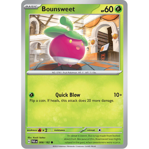 Bounsweet 008/182 Common Scarlet & Violet Paradox Rift Pokemon Card