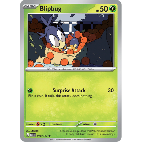 Blipbug 010/182 Common Scarlet & Violet Paradox Rift Pokemon Card
