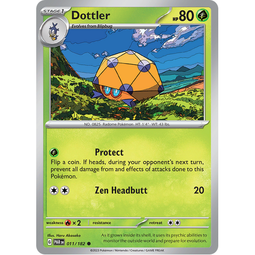 Dottler 011/182 Common Scarlet & Violet Paradox Rift Pokemon Card