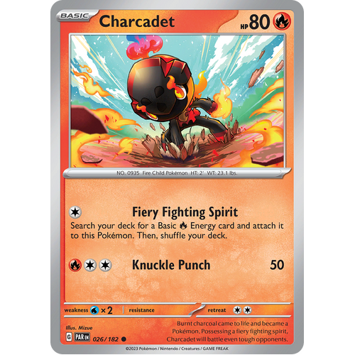 Charcadet 026/182 Common Scarlet & Violet Paradox Rift Pokemon Card