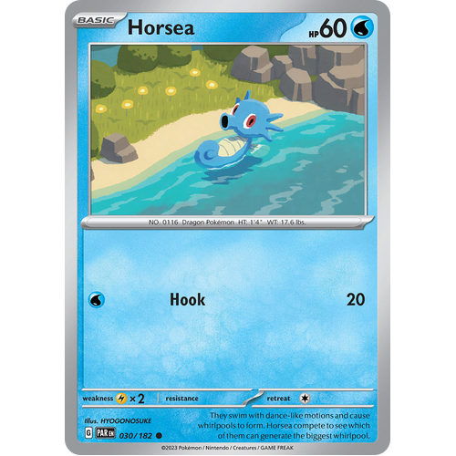 Horsea 030/182 Common Scarlet & Violet Paradox Rift Pokemon Card