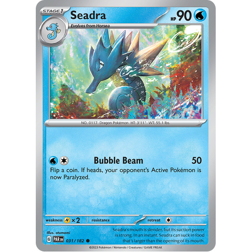 Seadra 031/182 Common Scarlet & Violet Paradox Rift Pokemon Card