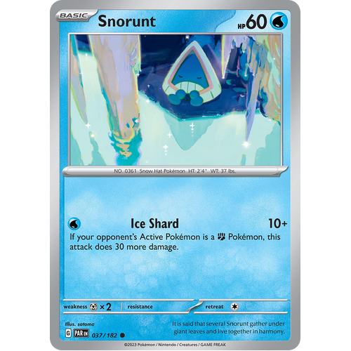 Snorunt 037/182 Common Scarlet & Violet Paradox Rift Pokemon Card