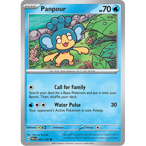 Panpour 041/182 Common Scarlet & Violet Paradox Rift Pokemon Card