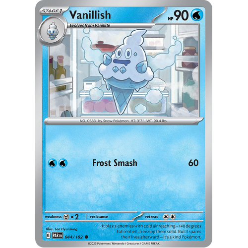 Vanillish 044/182 Common Scarlet & Violet Paradox Rift Pokemon Card