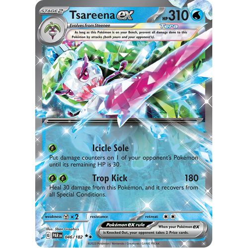 Tsareena ex 046/182 Double Rare Scarlet & Violet Paradox Rift Pokemon Card