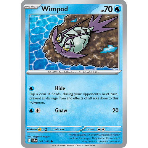 Wimpod 047/182 Common Scarlet & Violet Paradox Rift Pokemon Card