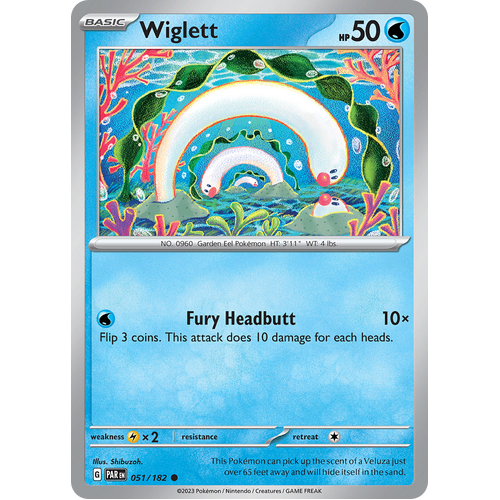 Wiglett 051/182 Common Scarlet & Violet Paradox Rift Pokemon Card