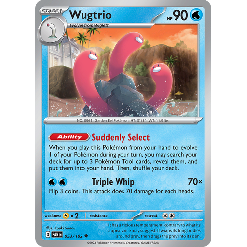 Wugtrio 053/182 Uncommon Scarlet & Violet Paradox Rift Pokemon Card