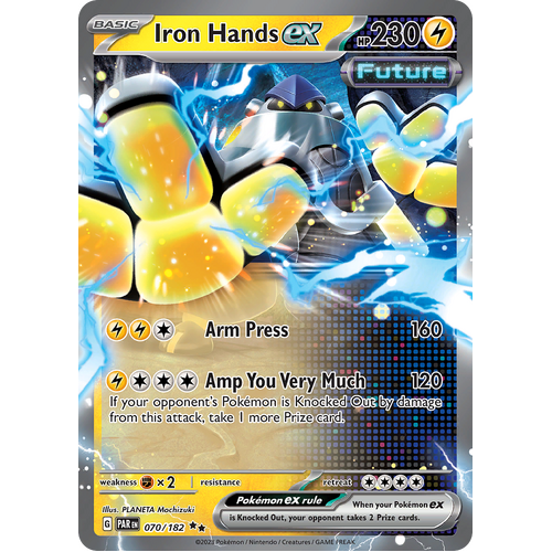 Iron Hands ex 070/182 Double Rare Scarlet & Violet Paradox Rift Pokemon Card