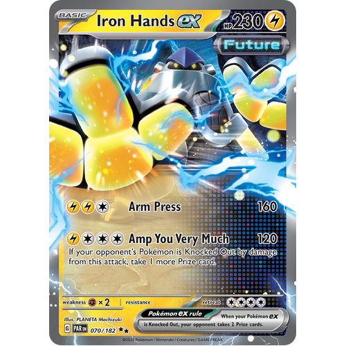Iron Hands ex 070/182 Double Rare Scarlet & Violet Paradox Rift Pokemon Card
