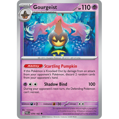 Gourgeist 078/182 Uncommon Scarlet & Violet Paradox Rift Pokemon Card