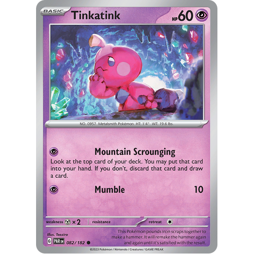 Tinkatink 082/182 Common Scarlet & Violet Paradox Rift Pokemon Card