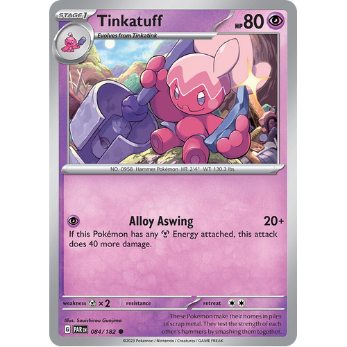 Tinkatuff 084/182 Common Scarlet & Violet Paradox Rift Pokemon Card