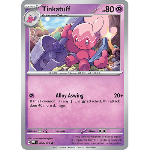 Tinkatuff 084/182 Common Scarlet & Violet Paradox Rift Pokemon Card
