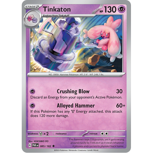 Tinkaton 085/182 Uncommon Scarlet & Violet Paradox Rift Pokemon Card