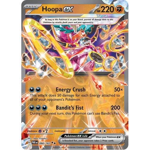 Hoopa ex 098/182 Double Rare Scarlet & Violet Paradox Rift Pokemon Card