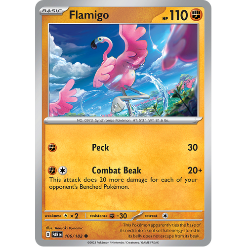 Flamigo 106/182 Common Scarlet & Violet Paradox Rift Pokemon Card