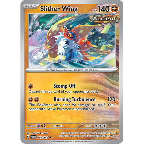Slither Wing 107/182 Uncommon Scarlet & Violet Paradox Rift Pokemon Card