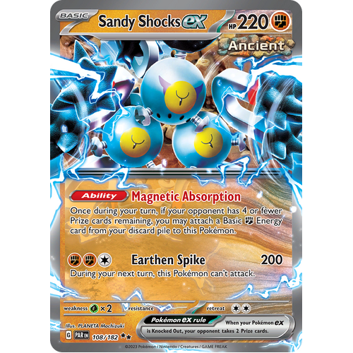 Sandy Shocks ex 108/182 Double Rare Scarlet & Violet Paradox Rift Pokemon Card