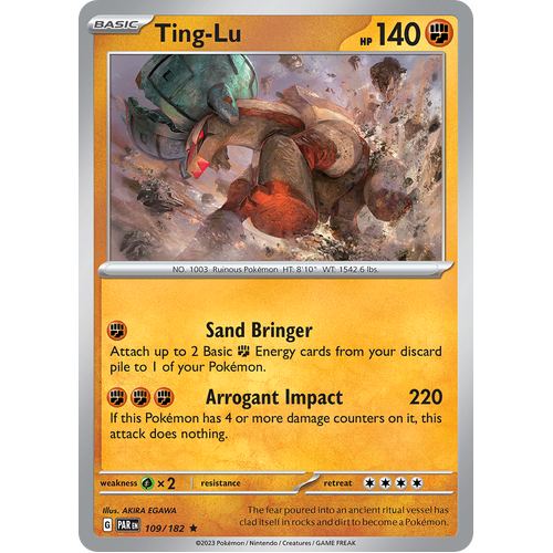 Ting-Lu 109/182 Rare Scarlet & Violet Paradox Rift Pokemon Card
