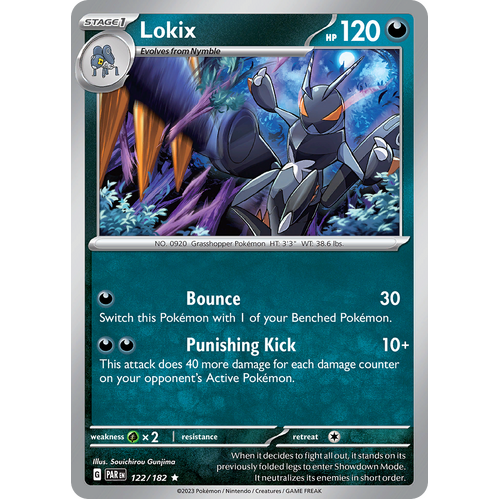 Lokix 122/182 Rare Scarlet & Violet Paradox Rift Pokemon Card