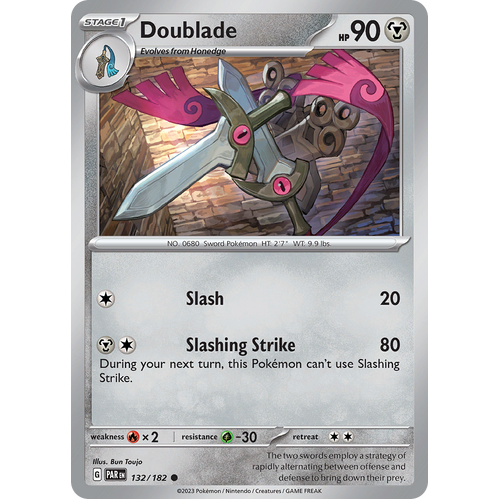 Doublade 132/182 Common Scarlet & Violet Paradox Rift Pokemon Card