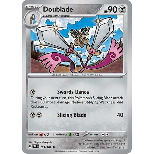 Doublade 133/182 Common Scarlet & Violet Paradox Rift Pokemon Card