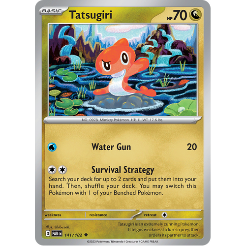 Tatsugiri 141/182 Uncommon Scarlet & Violet Paradox Rift Pokemon Card