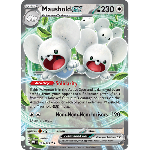Maushold ex 155/182 Double Rare Scarlet & Violet Paradox Rift Pokemon Card
