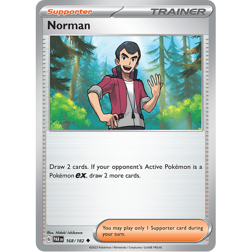 Norman 168/182 Uncommon Scarlet & Violet Paradox Rift Pokemon Card
