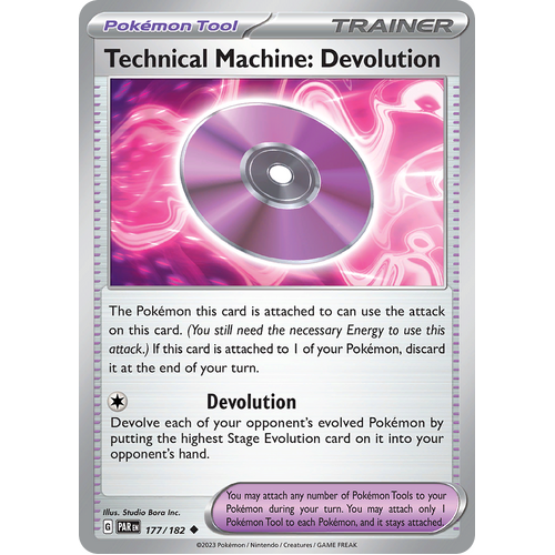 Technical Machine: Devolution 177/182 Uncommon Scarlet & Violet Paradox Rift Pokemon Card