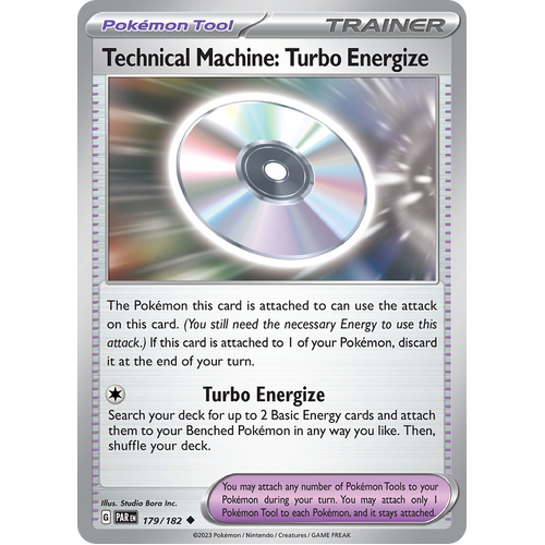 Technical Machine: Turbo Energize 179/182 Uncommon Scarlet & Violet Paradox Rift Pokemon Card