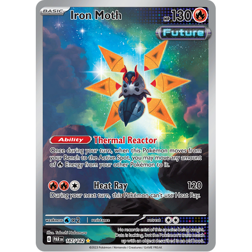 Iron Moth 187/182 Illustration Rare Scarlet & Violet Paradox Rift Pokemon Card