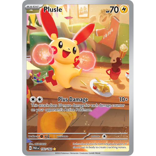 Plusle 193/182 Illustration Rare Scarlet & Violet Paradox Rift Pokemon Card