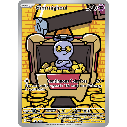 Gimmighoul 198/182 Illustration Rare Scarlet & Violet Paradox Rift Pokemon Card