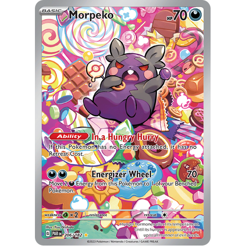Morpeko 206/182 Illustration Rare Scarlet & Violet Paradox Rift Pokemon Card